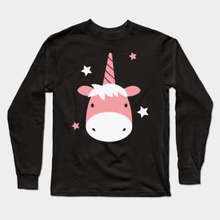 Cute pink unicorn Long Sleeve T-Shirt